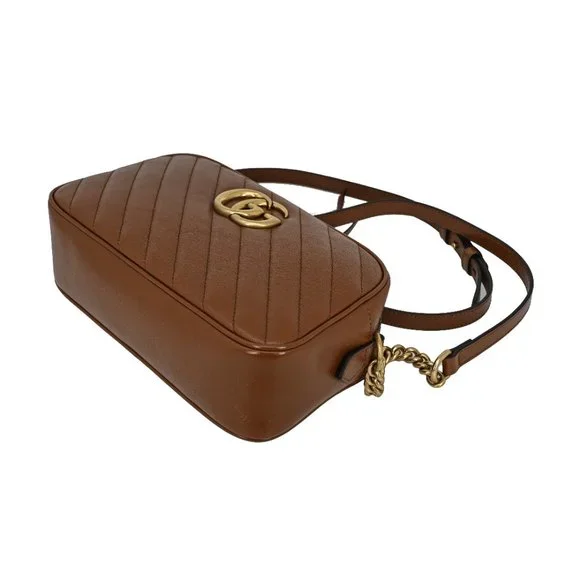 Gucci 447632 GG Marmont Diagonal Matelassé Leather Cross Body Bag - Picture 6 of 11